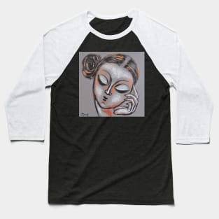 Thinking Muse - Portrait Baseball T-Shirt